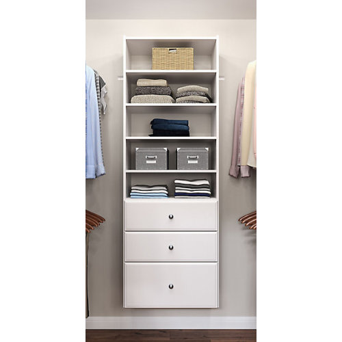 EasyFit Shelf &amp; Drawer Tower Organization System 25&quot; Width