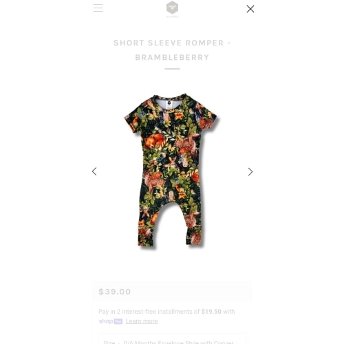 Short Sleeve Romper - Brambleberry – bumblitostore