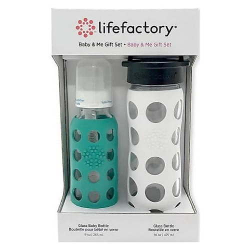 Lifefactory 2-Piece Baby & Me Bottle Set
