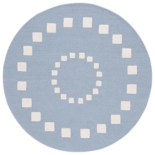 Safavieh Kids SFK925 Hand Tufted Indoor Accent Rug - Blue/Ivory - 4' Round - Safavieh