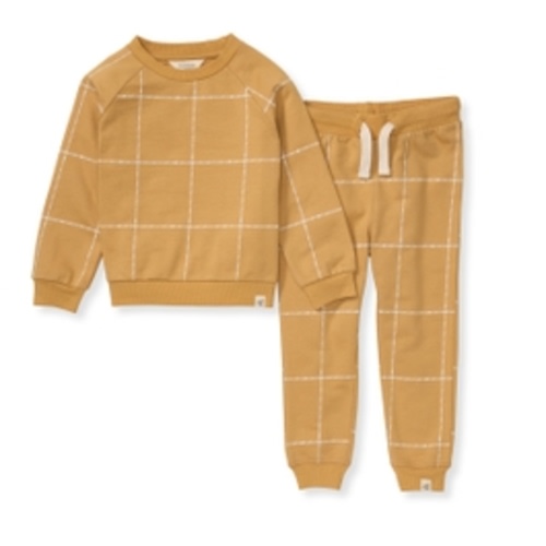 Window Plaid Organic Baby Boy Set