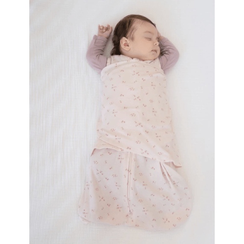 Pink Floral Cotton Swaddle Newborn | HALO