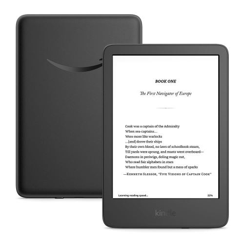 Amazon Kindle 16 GB (newest model) - Lightest and most compact Kindle, now with faster page turns, and higher contrast ratio, for an enhanced reading experience - Black