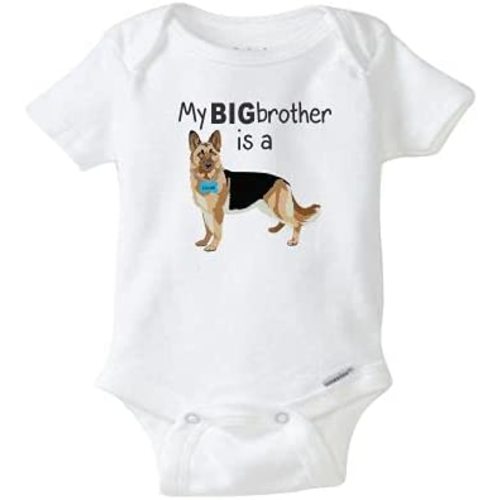 My Big Brother is a German Shepherd Baby Onesie Unisex Bodysuit Dog Shirt Romper Infant Clothes Family Pet