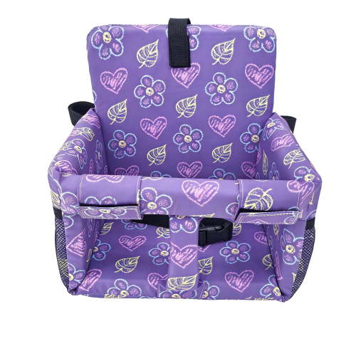 HOOETOON Shopping Cart Cover High Chair Cover Baby 2 in 1 Machine Washable Cotton Padded Safety Harness Toy Tether Toddler Infant Boy Girl,Flower Purple