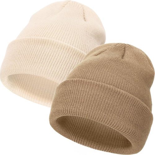 2 Packs Baby Beanie Winter Knitted Hats