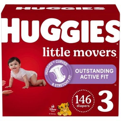 Huggies Little Movers Diapers - Size 3 - 136ct