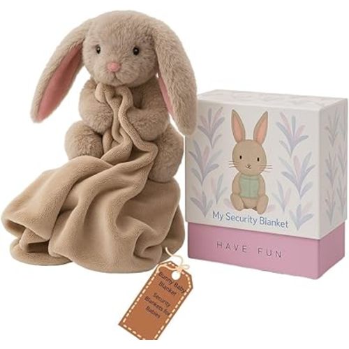 Extra Soft Baby Blanket Plush Bunny (39x27 in) Large & Cozy Security Blanket for Newborns Baby Boys & Baby Girls Ideal Machine Washable Newborn Essential