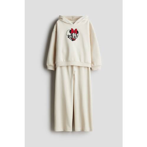 2-PIECE SWEATSUIT, Light Beige/Minnie Mouse - size 2T (1.5-2Y)