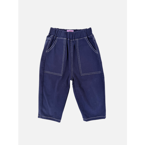 TOPSTITCH TWILL PANTS
