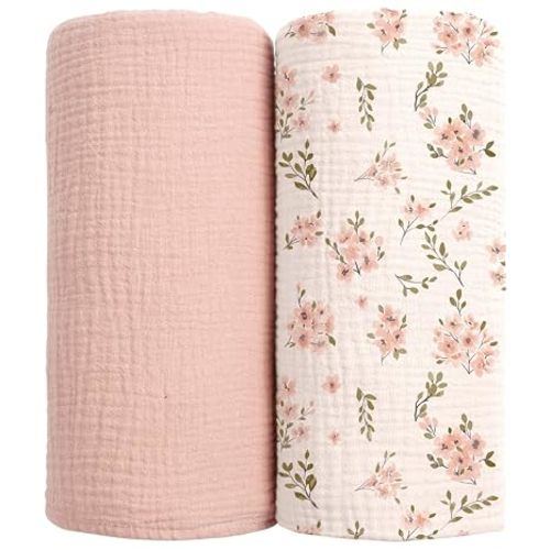 lulumoon Muslin Swaddle Blankets for Baby: 100% Cotton Receiving Blankets