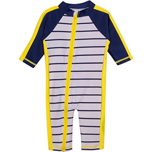 SwimZip Boys' Long-Sleeve UPF 50+ Swimsuit for Baby, Toddler, & Little Boys