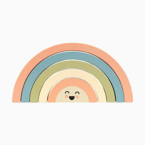 Pearhead Wooden Rainbow Stacking Toy