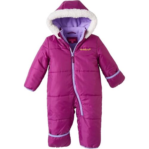 Pink Platinum Baby Girls' One-Piece Puffer Winter Snowsuit with Hood (Newborn & Infant)
