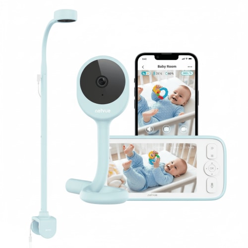 Baby Monitor with Camera and Audio, Netvue Baby Sleep Monitor with 1080P HD 5" Display, Two-Way Audio, Baby Camera