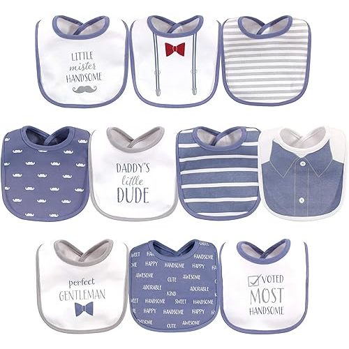Hudson Baby Unisex BabyCotton Bibs