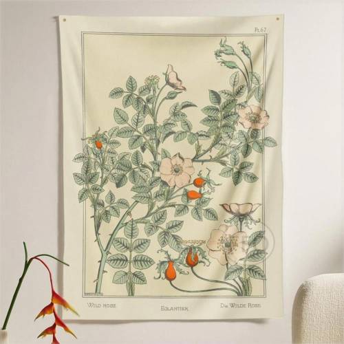Handmade Wild Rose Flower Tapestry, Buttercup Flower Tapestry, Sunflower Tapestry, Wall Hanging Tapestry, Bedroom Decoration, Nature