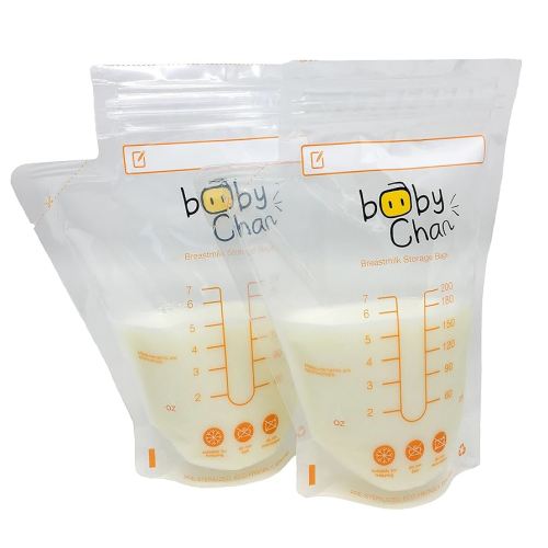 Baby Chan Breast Milk Storage Bags,100pk 200 ml (Convenient Pour Spout, Pre-sterilised and BPA Free) : Amazon.com.au: Baby