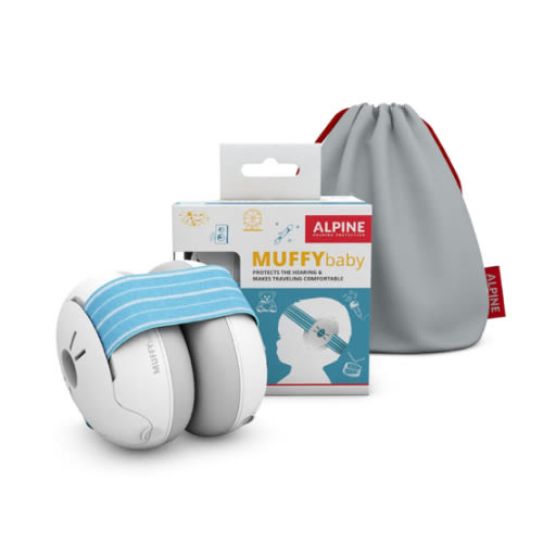 Alpine Muffy Baby Ear Protection for Babies and Toddlers up to 36 Months - CE & ANSI Certified - Noise Reduction Earmuffs - Comfortable Baby Headphones Against Hearing Damage & Improves Sleep - Blue