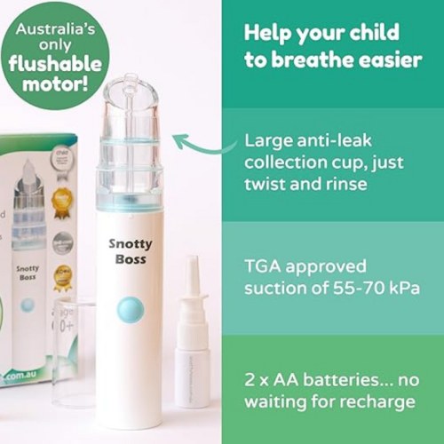 Snotty Boss Nasal Aspirator - The ultimate baby motorised washable snot sucker | Snotty Noses