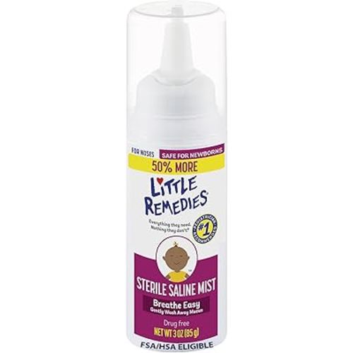 Little Remedies Sterile Saline Nasal Mist, Safe for Newborns, 3 oz