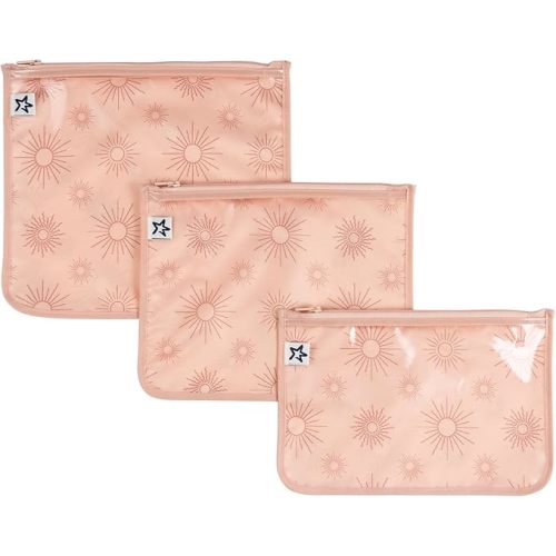 Tiny Twinkle Diaper Bag Organizing Pouches|3 Pack Mess-Proof Clear Front Travel Organizer Bags&TSA Approved Toiletry Bag Set for Baby and Mom Essentials