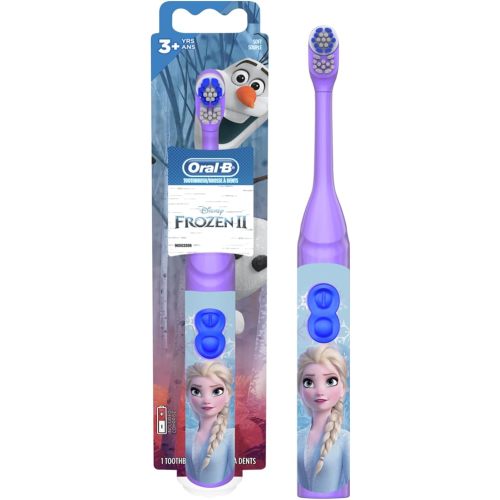 Oral-B Kids Battery Power Electric Toothbrush Featuring Disney's Frozen for Children and Toddlers age 3+, Soft (Characters May Vary)