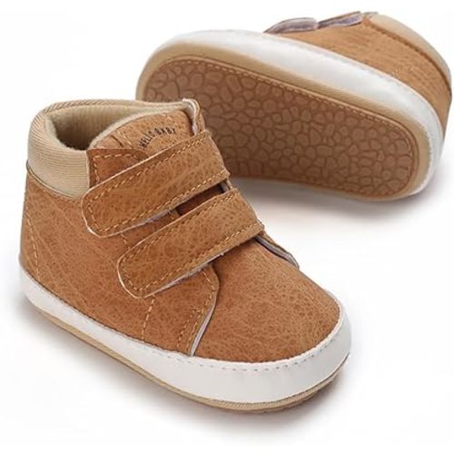 Clowora Baby Boys Girls Shoes Non-Slip Rubber Sole Sneakers Infant First Walking Toddler Crib Shoes Newborn Loafers Flats.