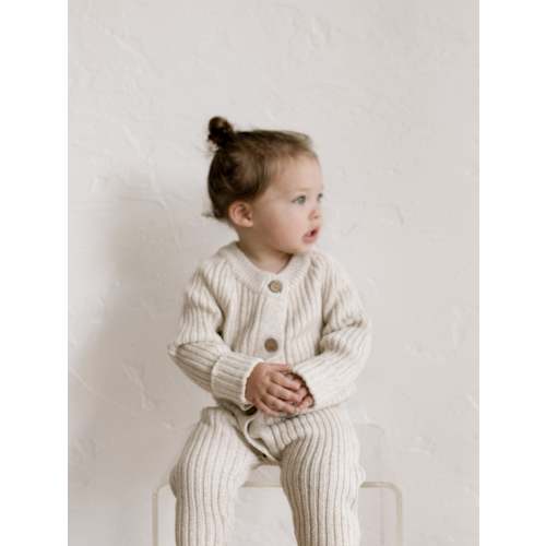 ‘Oatmeal’ Ribbed Knit Playsuit