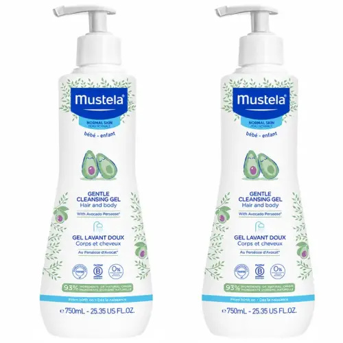 Mustela Baby Gentle Cleansing Gel - Baby Hair & Body Wash, 25.35 fl oz, 2-pack | Costco