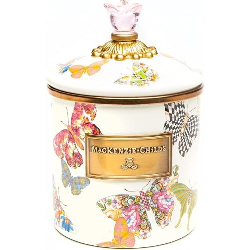 MACKENZIE-CHILDS Butterfly Garden Enamel Canister