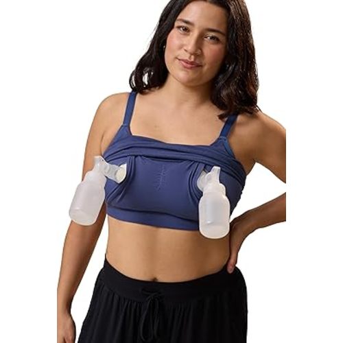 Kindred Bravely Sublime Sleep Pumping Bra Hands Free, Adjustable Pumping & Nursing Bra with EasyClip for All Breast Pumps