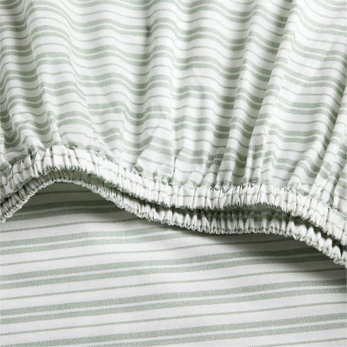 Green Organic Cotton Crib Fitted Sheet