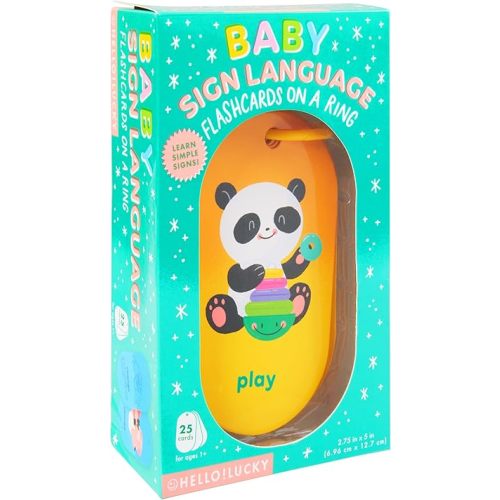 C.R. Gibson Hello!Lucky Baby's First Words Sign Language Flash Cards (BFC4-25419)