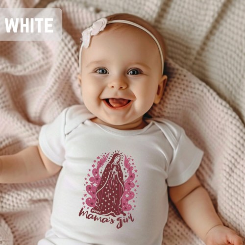 Blessed Mama&#39;s Girl Baby Bodysuit, Catholic Bodysuit, Catholic Baby Girl Gift, Catholic Baby One-Piece, Blessed Mamas Girl, Blessed Mother