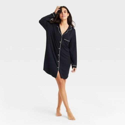 Stars Above Beautifully Soft Notch Collar Nightgown