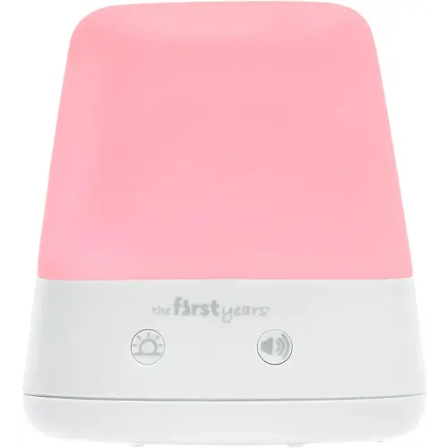 The First Years Sunset Baby Soother Night Light and Sound Machine - Red Kids Night Light and Baby Sound Machine Sleep Machine- Toddler and Baby Sleep Training Aid Supports Natural Melatonin Production