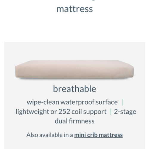 Breathable Organic 2-Stage Crib Mattress, Lightweight