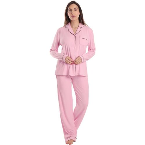 Just Love Women's Ultra-Soft Pajama Set – Cozy & Luxurious Loungewear (Solid Pink, Medium)