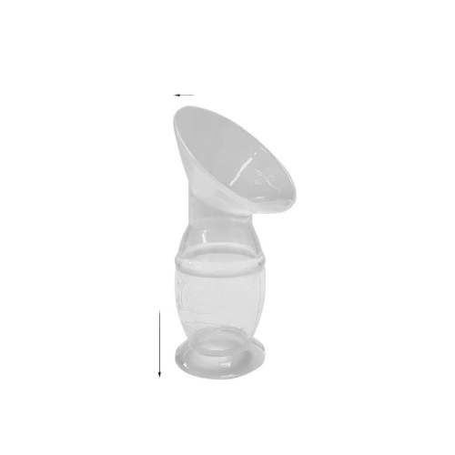 Manual Breast Pump for Breastfeeding, Silicone, Clear 4oz/100ml