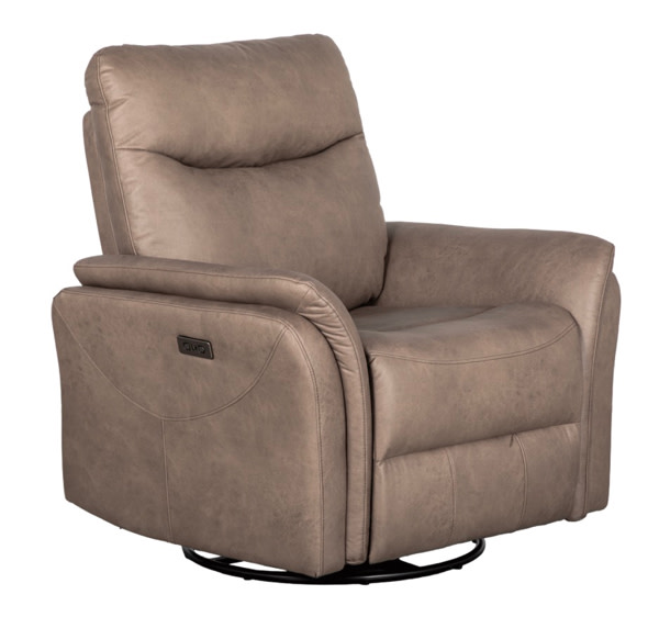 Stout Brown Swivel Glider Power Recliner