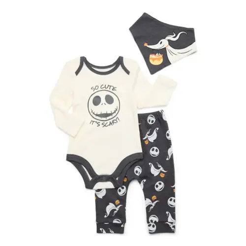 Baby Character Halloween Long-Sleeve Bodysuit, Pants, and Bib Outfit Set, 3-Piece, Sizes Newborn-12 Months