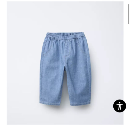 FLOWY BAGGY DENIM PANTS - Mid-blue | ZARA United States