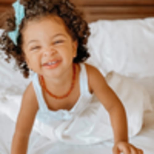 Polished Cognac Baltic Amber Teething Necklace | Baltic Essentials