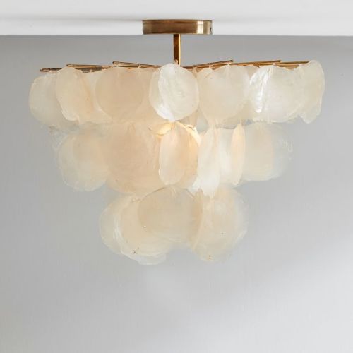 Large Capiz Flush Mount (18")