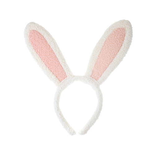 Way to Celebrate Easter Plush Ivory and Pink Bunny Ear Headband, 1 Piece