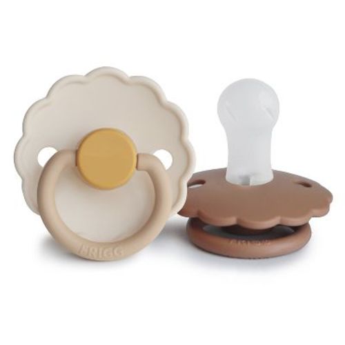 Frigg Daisy Silicone Pacifier 2-pack Cotton Candy/sandstone 0-6 Months