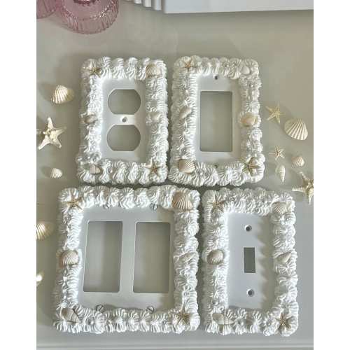 Coastal Seashell Cake Wallplate Cover Single Light Switch