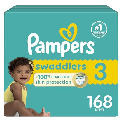 Pampers Baby Diapers - Swaddlers - Size 3, 168 Count, Ultra Absorbent Disposable Infant Diaper