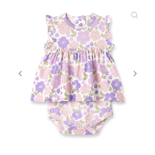 Tesa Babe- Floral Frolic Bamboo Skirted Bodysuit